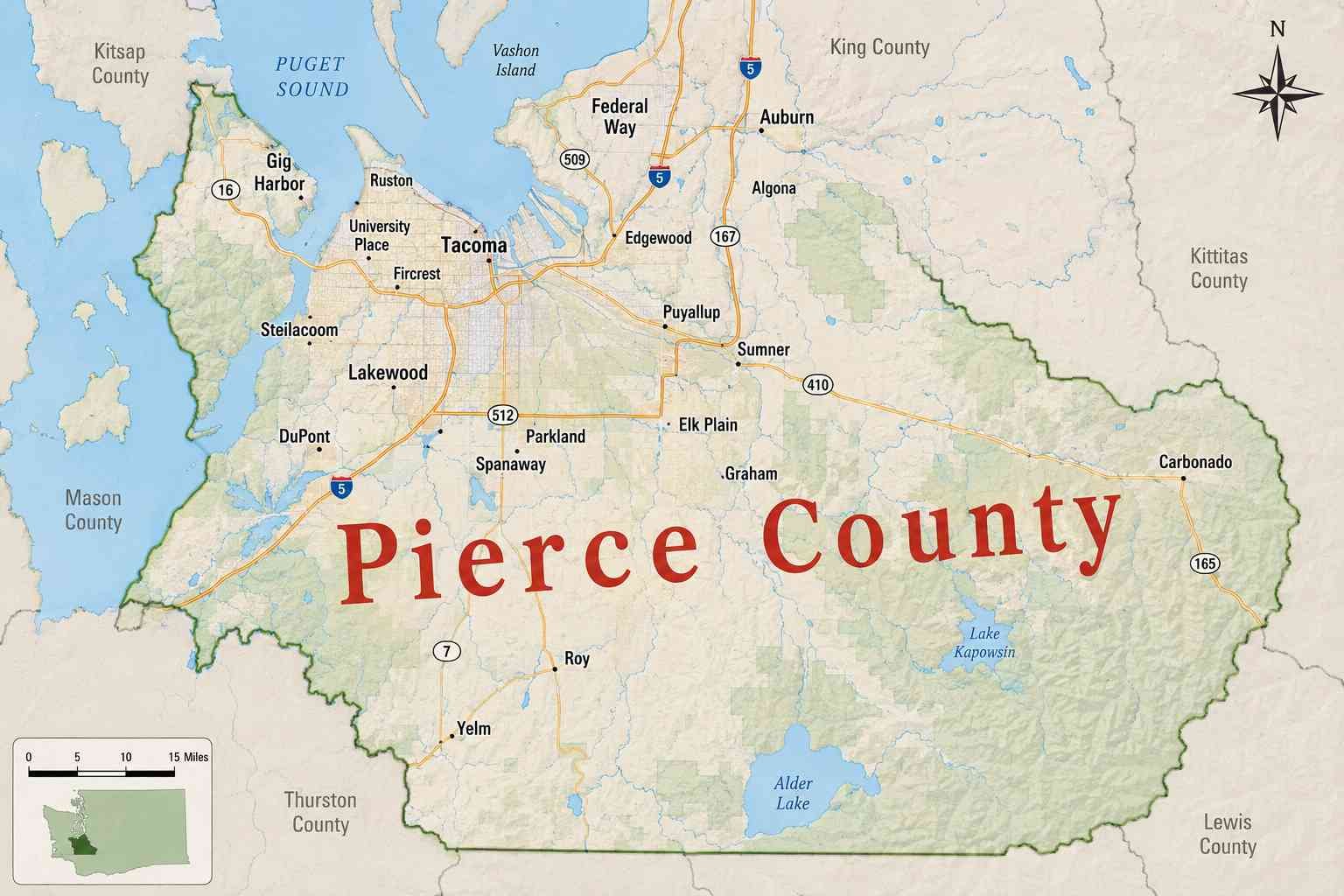 Pierce County Map